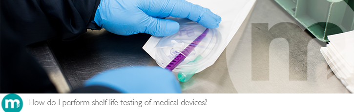 How is shelf-life testing of sterile medical devices performed?