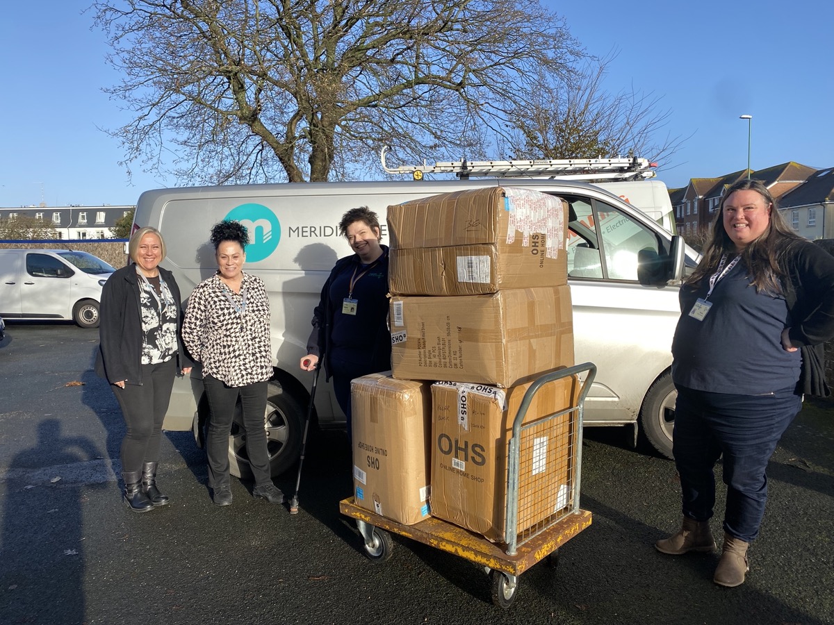 Meridian Medical staff delivering essential goods