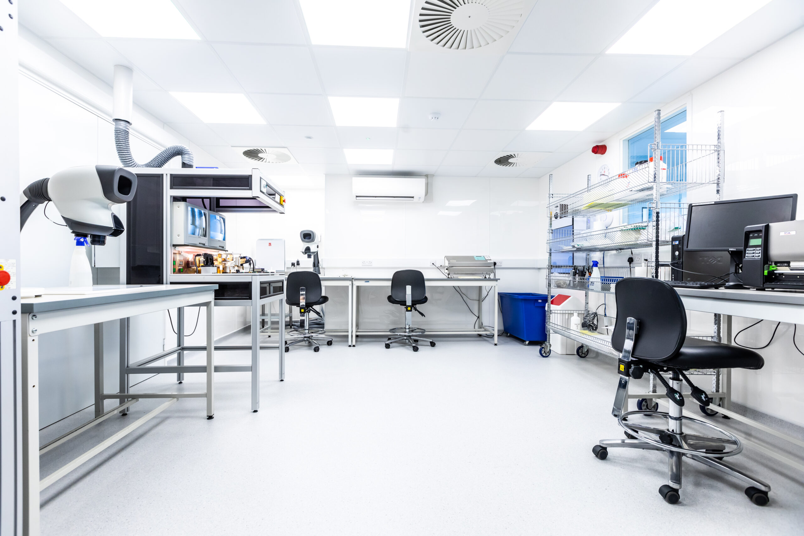 At Meridian Medical, we have six purpose-built cleanrooms that meet clean room classification 7 for medical device assembly.